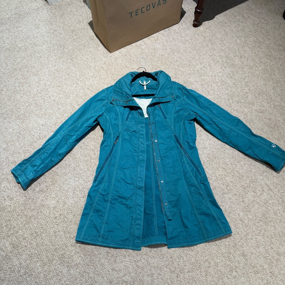 REI Teal Mesh Rain Jacket